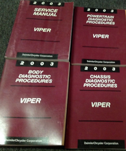 2003 Dodge Viper Modelli Servizio Negozio Riparazione Manuale Set W Diagnostica - £102.25 GBP