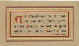 C-1910 Arts Crats Santa Claus saying artist impression Postcard 22-11786 - $5.89