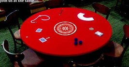 Velvet poker table cover fits 60&quot; ROUND TABLE - DWS/ BL BAG FS - custom ... - $225.00