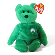 Ty Beanie Babies Erin The Bear Green Shamrock Plush 1997 Irish Collectib... - $13.60 CAD
