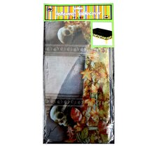 Gothic Fall Leaves TOMBSTONE SKULLS TABLE CLOTH COVER Halloween Party De... - $1.95