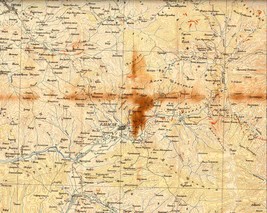 Original Military Topographic Detailed Map Central Albania Elbasan Tirana WWI - £39.95 GBP