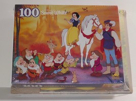 Golden Walt Disney Snow White 100 Piece Puzzle W/Coloring Book &amp; Book SEALED - £11.98 GBP
