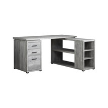 Monarch Specialties Grey Reclaimed Wood Left or Right Facing Corner Comp... - $18,154.12 MXN