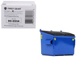 Refuse Trash Bin Blue 1/34 Diecast Model by First Gear - $24.31