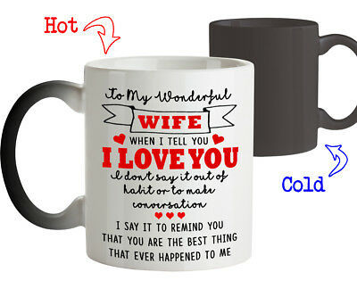 Primary image for Magic Mug Romantic Gift for Wife To My Wonderful Wife I Love You Coffee Mug