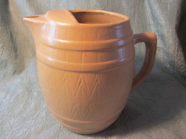  1 Gallon Pitcher, Crock Style Pitcher, Ceramic Country Farmhouse Pottery  - £48.58 GBP