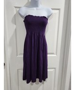 Womens Summer Strapless  Mini Dress Ladies Sheering Boob Tube Gather Ban... - $182.12 MXN