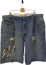 Levi&#39;s 569 Loose Straight Distressed Denim Shorts Size 42 Blue Vintage S... - $22.76
