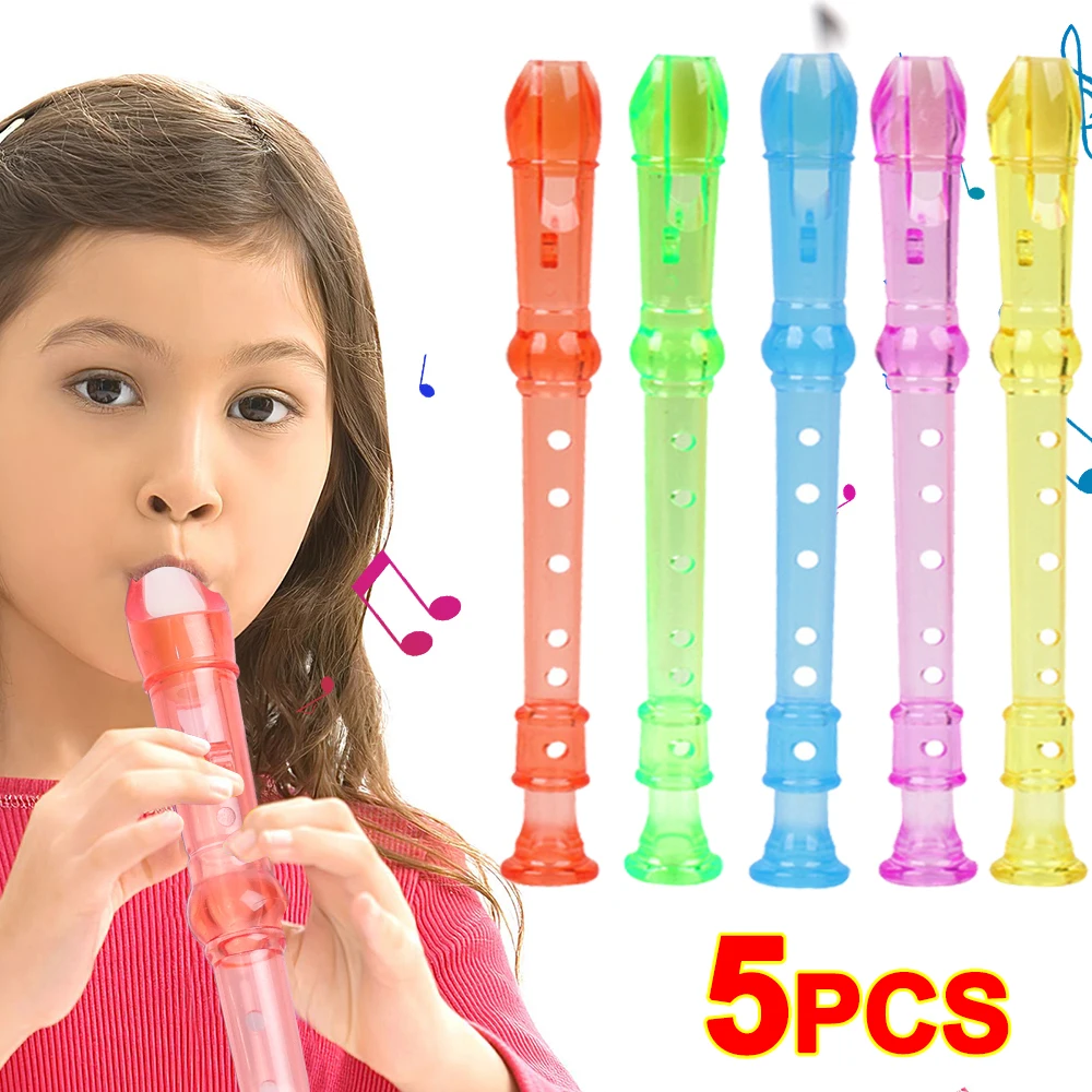 1/3/5pcs Colorful Plastic Six-hole Recorder Musical Instrument Toys Kids Musical - £6.23 GBP+