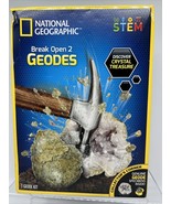 National Geographic Break Open 2 Geodes Crystal Treasure Goggles Toy COM... - $132.72 MXN
