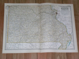 1897 Antique Dated Map Of Southern Part Of Missouri / St. Louis - £17.88 GBP