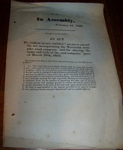 1829 AN ACT TO CONFIRM NEVERSINK PIKE ROAD COMPANY NY LAW LEGAL ACT DOCU... - $16.82