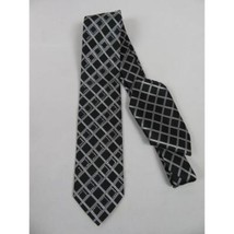 Mens Steven Land Density 100% Satin Silk Crystal Tie/Hankie Set CR29-01 Black image 2