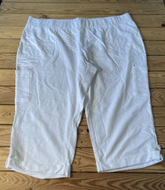sport savvy NWOT women’s French Terry cargo pull on Crop pants size 3XP white H5 - £9.41 GBP