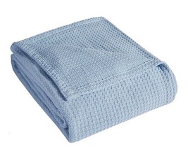 Grand Hotel Cotton F/Q Blanket Blue - £19.41 GBP