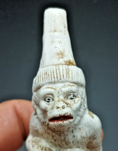 Antique pottery figural monkey whistle. Item image 7