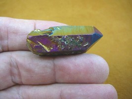 (R1-56) iridescent Aurora Crystal quartz titanium GEM gemstone Aura specimen - £15.62 GBP