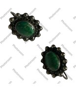 VINTAGE NATIVE AMERICAN NAVAJO CERRILLOS TURQUOISE STERLING SILVER EARRINGS - $1,676.87 MXN