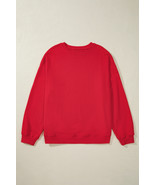 Racing Red Solid Crew Neck Drop Shoulder Plus Size Sweatshirt - $548.01 MXN