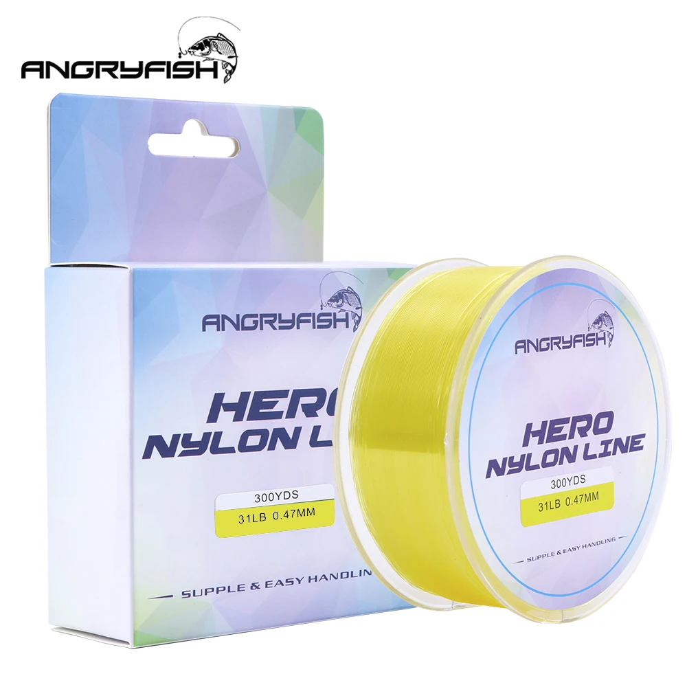 Angryfish Nylon Line 300YD 0.12mm-0.47mm Nylon Fishing Line Monofilament... - $31.63