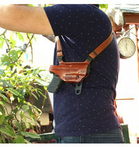 Fits Springfield XD MOD 9mm SUBCOM 3”BBL  Leather Shoulder Holster #1221# LH image 2