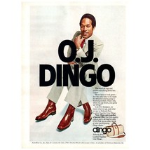 1979 OJ Dingo Boots O.J. Simpson Three Legs Brown Leather Vintage Print Ad - £8.48 GBP