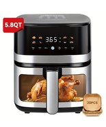 5, 8QT Digital Air Fryer with Adjustable Temp &amp;Time for Air Fry, 1400W R... - $2,197.37 MXN
