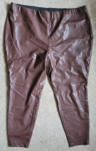 Women&#39;s Lisa Rinna Collection Size 24W Brown Pants 95% Rayon 5% Spandex ... - $16.99