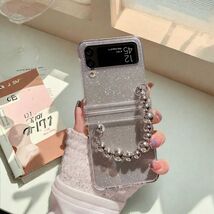 Glitter Bracelet case for Samsung Galaxy Z Flip 3 4 5 6 Case with Hard P... - $58.58