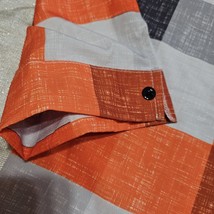 Women Casual Loose Check Shirt Long Sleeve Button Down Top Orange/Grey B... - $13.10