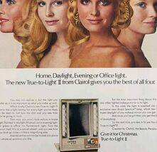 1970 Clairol True To Light 2 Makeup Mirror Advertisement Cosmetics DWII18 - $42.03 CAD