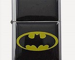 Batman Logo Flip Top Lighter Oil Chrome Refillable Cigar Cigarette w insert - $12.82
