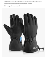 MCTi Waterproof Men Ski Gloves Winter Warm 3M Thinsulate Snowboard Snowm... - $468.13 MXN