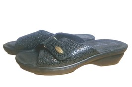 Flexus By Spring Step Sandals Womens 6.5-7 Slip On Carrie-BP Black Leath... - $81.30 CAD