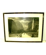 Vintage Large Framed Lauterbrunnen Switzerland Staubach Falls Photo 29&quot;x... - £91.90 GBP