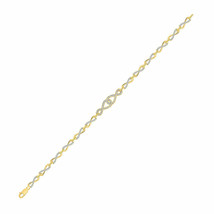 10kt Yellow Gold Womens Round Diamond Infinity Bracelet 1/2 Cttw - £682.86 GBP