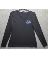 Harley-Davidson Motorcycle Shirt Top Womens Large Black Long Sleeve Butt... - $33.32 CAD