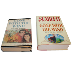 2 VTG Books Gone With the Wind Novel and Scarlet Hardcover Book O&#39;Hara Old South - $12.75