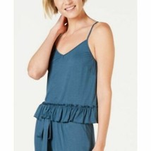 INC International Concepts teal Soft Knit Ruffle Flounce Pajama Top Size... - $10.43