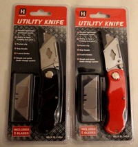 Folding Utility Knife, Locking with belt clip and 5 replacement Blades - £7.16 GBP