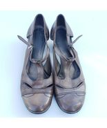 Fidji Mary Jane Pumps Womens 40.5/10.5 T Strap Buckle Distressed - $14.85