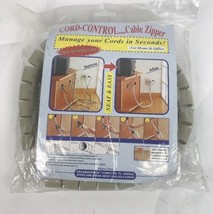 Vintage Cord-Control Cable Zipper Sleeving Kit For Home/Office NIP 5’ Mn... - $5.99