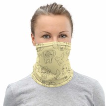 Dog Collection III Yellow Breathable Washable Neck Gaiter - £17.14 GBP