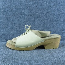 White Mountain  Women Slide Sandal Shoes Beige Leather Size 10 Medium - £19.95 GBP