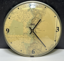 Wuersch Clocks Fall River MA Map of Falmouth Cape Cod  Wall Clock - £91.00 GBP
