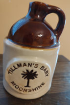 Brown Pottery Southern Prim. Folk Art Pottery Tillman&#39;s Baby Moonshine XXX Jug - £30.91 GBP