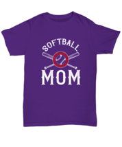Mom TShirt Softball Mom Purple-U-Tee  - £14.43 GBP