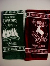 (2) Christmas Kitchen Towels-New - $8.50