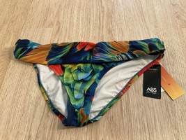New Beachwear Underpants ABS by Allen Schwarts Women’s Bikini Bottom Sz10 Multi - £13.45 GBP